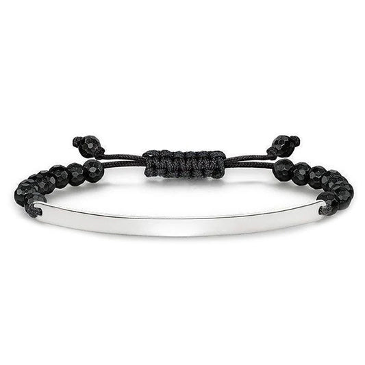 Thomas Sabo Sterling Silver & Obsidian Beads Love Bridge Bracelet LBA0002-827-11-L21V