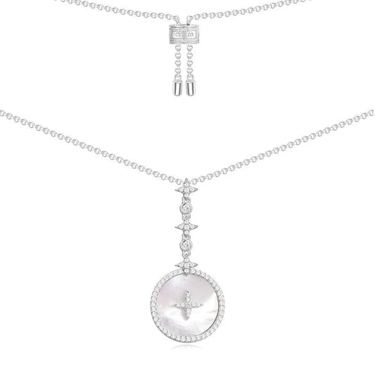 APM Eternelle Star Necklace with Nacre - White Silver AC3965XNA