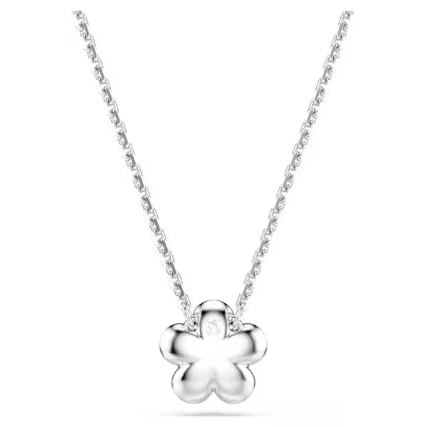 Ariana Grande x Swarovski pendant Crystal pearl, Round cut, Flower, White, Rhodium plated 5755817