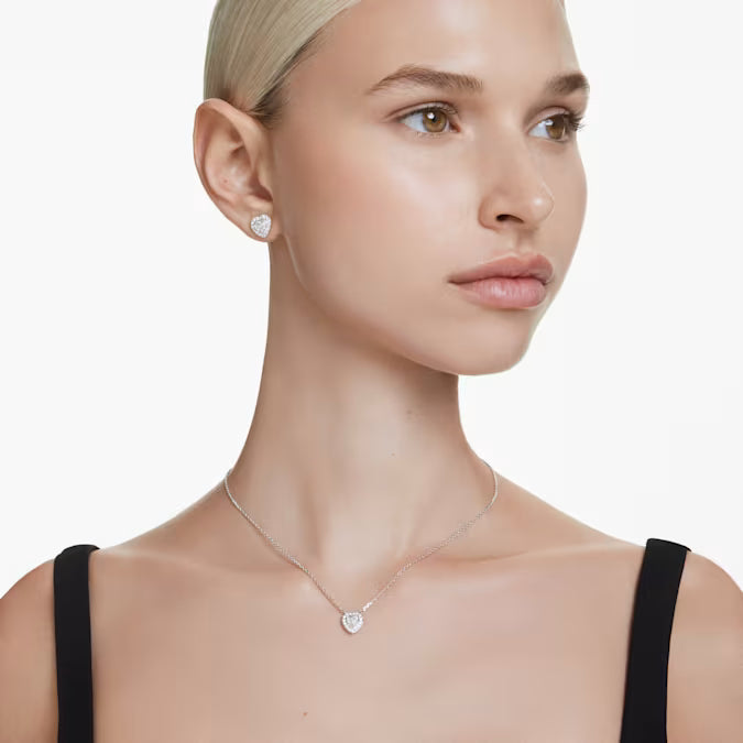 Swarovski Ariana Grande x Swarovski pendant Mixed cuts, Heart, White, Rhodium plated 5720852