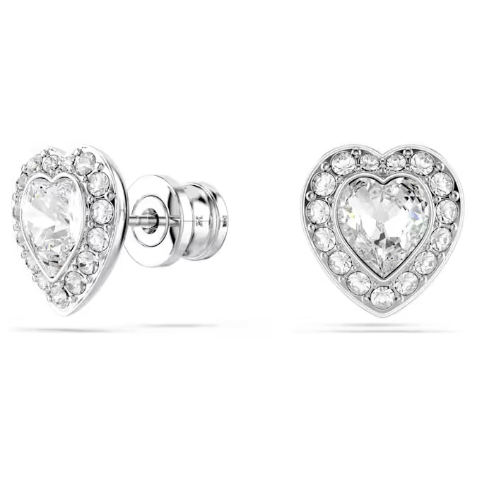Swarovski Ariana Grande x Swarovski Set Mixed Cuts, Heart, White, Rhodium Plated 5720849