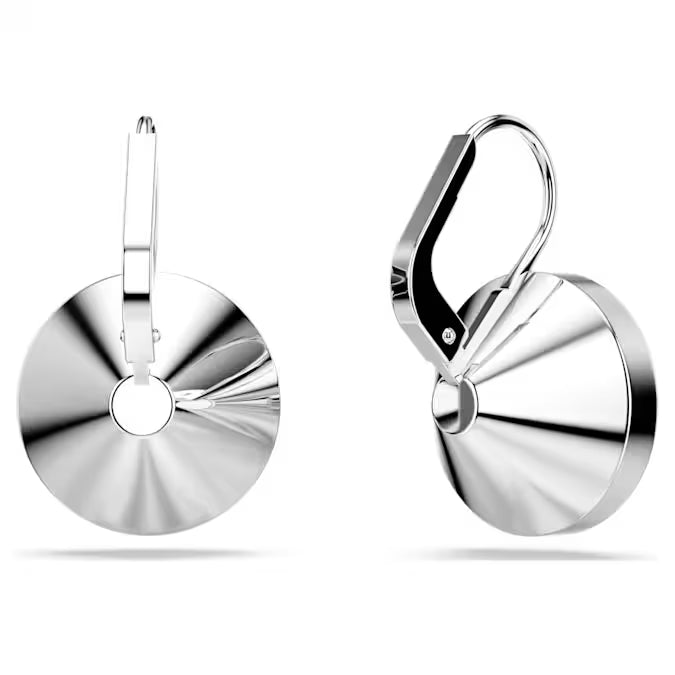 Swarovski Bella Drop Earrings Round Cut, Pink, Rhodium Plated 5724290