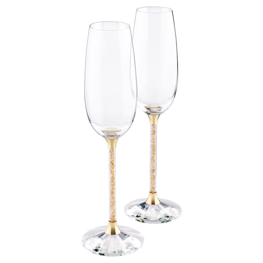 Swarovski Crystalline Toasting Flutes  Gold Tone (Set of 2) 5102143