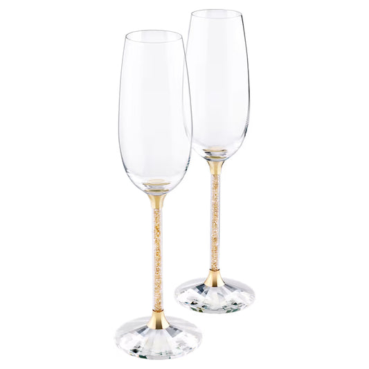 Swarovski Crystalline Toasting Flutes  Gold Tone (Set of 2) 5102143