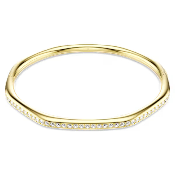 Swarovski Dextera Bangle Octagon Shape, Round Cut, White, 18K Gold Finish  5724581, 5724582
