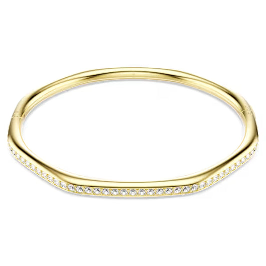 Swarovski Dextera Bangle Octagon Shape, Round Cut, White, 18K Gold Finish  5724581, 5724582