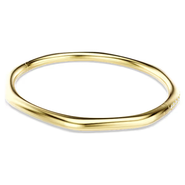 Swarovski Dextera Bangle Octagon Shape, Round Cut, White, 18K Gold Finish  5724581, 5724582