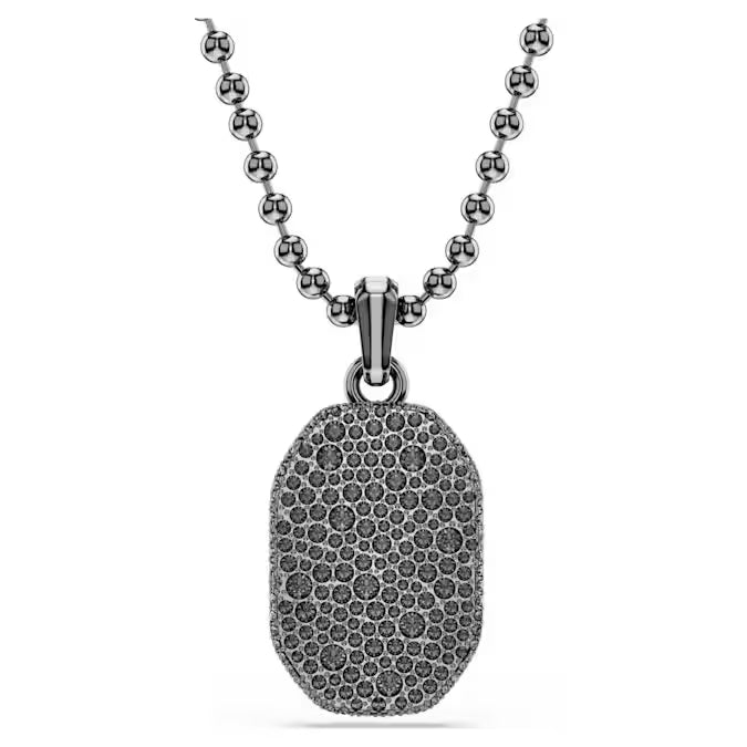 Swarovski Dextera Pendant Octagon Shape, Round Cut, Black, Ruthenium Plated 5724595