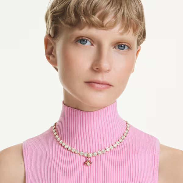 Swarovski Idyllia Charm Mixed Cuts, Ladybird, Red, 18k Gold-Plated finish 5743138