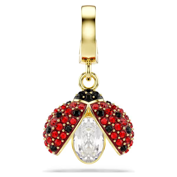 Swarovski Idyllia Charm Mixed Cuts, Ladybird, Red, 18k Gold-Plated finish 5743138