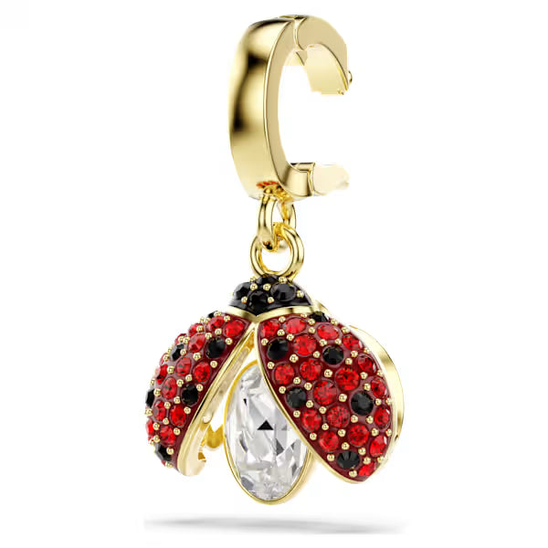 Swarovski Idyllia Charm Mixed Cuts, Ladybird, Red, 18k Gold-Plated finish 5743138