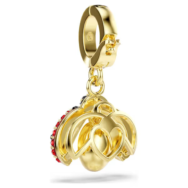 Swarovski Idyllia Charm Mixed Cuts, Ladybird, Red, 18k Gold-Plated finish 5743138