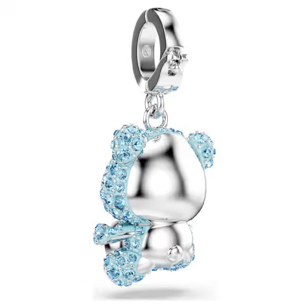 Swarovski Idyllia Charm Mixed Cuts, Teddy, Blue, Rhodium Plated 5750253