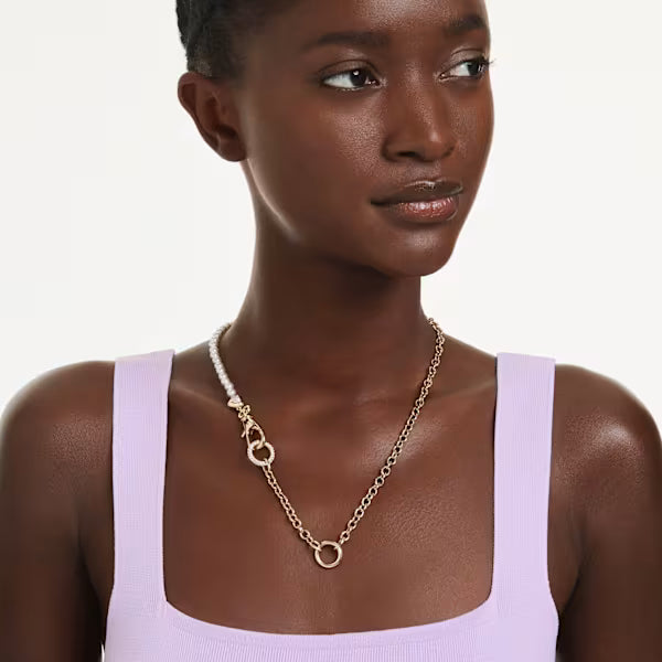 Swarovski Idyllia necklace Crystal pearl, White, 18k Gold-Plated Finish 5742961