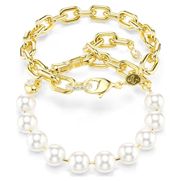 Swarovski Idyllia Necklace Crystal Pearl, White, 18k Gold-Plated finish 5743993