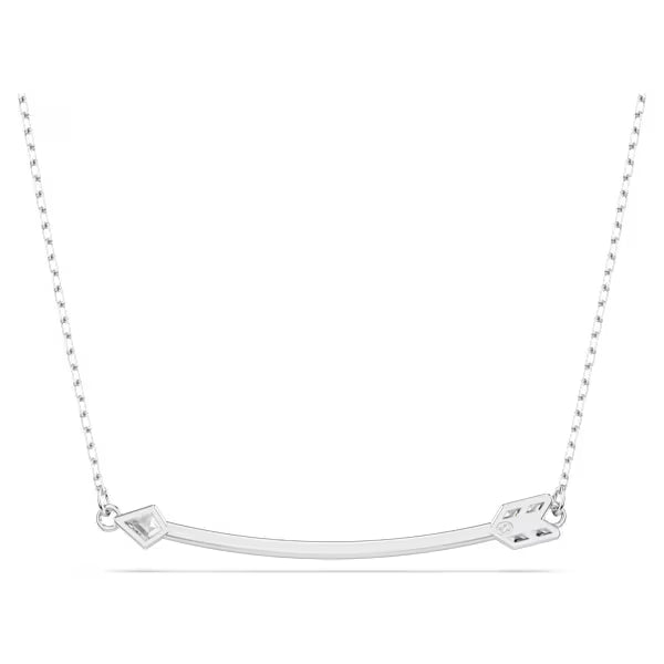 Swarovski Necklace Idyllia Pendant Mixed Cuts, Arrow, White, Rhodium Plated 5737293