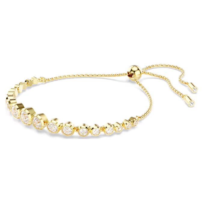 Swarovski Imber Tennis Bracelet Mixed Round Cuts, White, Gold-Tone Plated 5705450