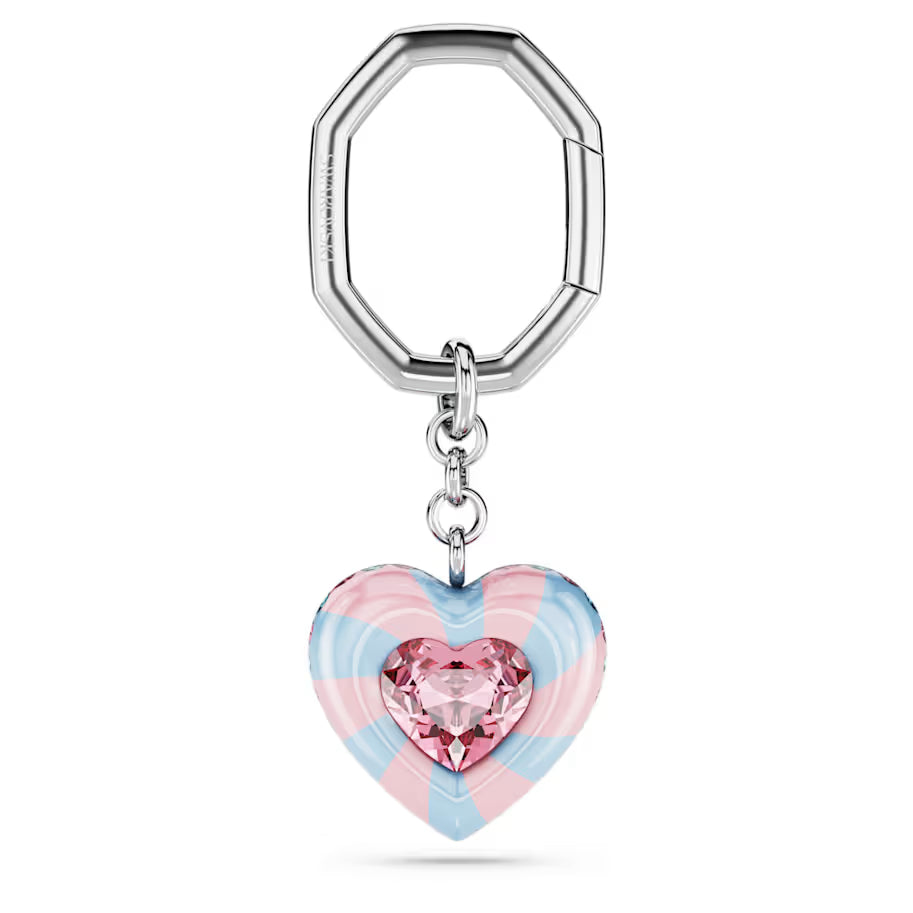 Swarovski Key Ring Heart Cut, Heart, Multicolored, Rhodium Plated 5713882