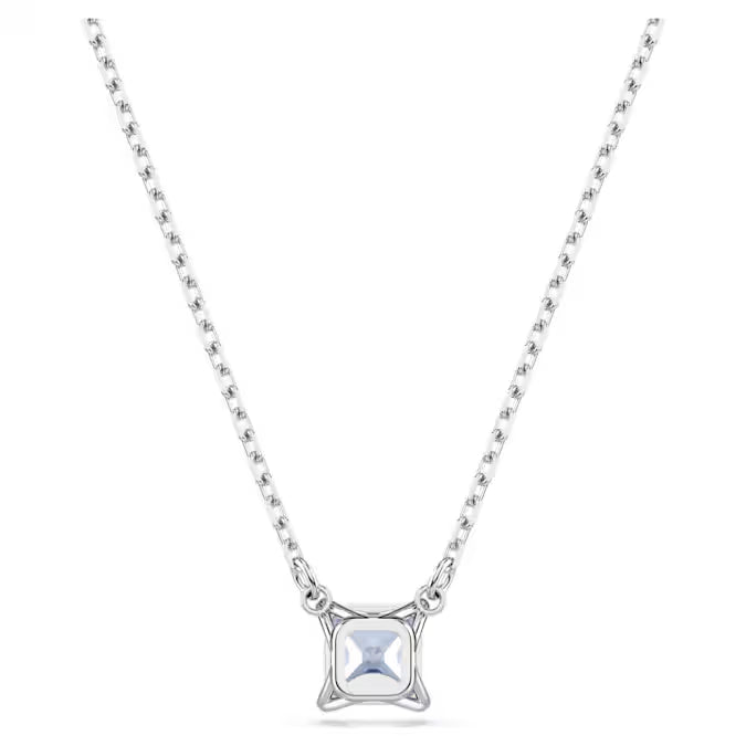 Swarovski Matrix Pendant Square Cut, Blue, Rhodium Plated 5723568