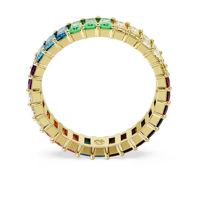Swarovski Matrix Ring Baguette Cut, Multicoloured, Gold-Tone Plated 5686631 5685653 5686633