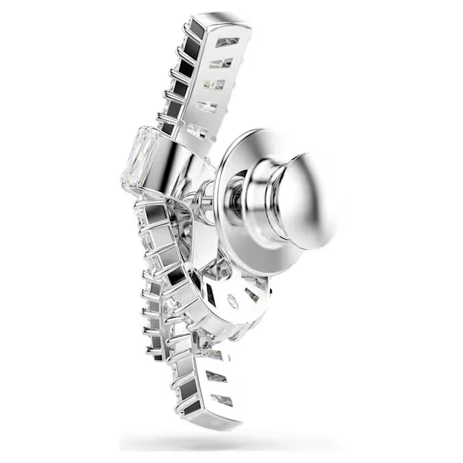 Swarovski Matrix Tack Pin Baguette Cut, Knot, White, Rhodium Plated 5731102