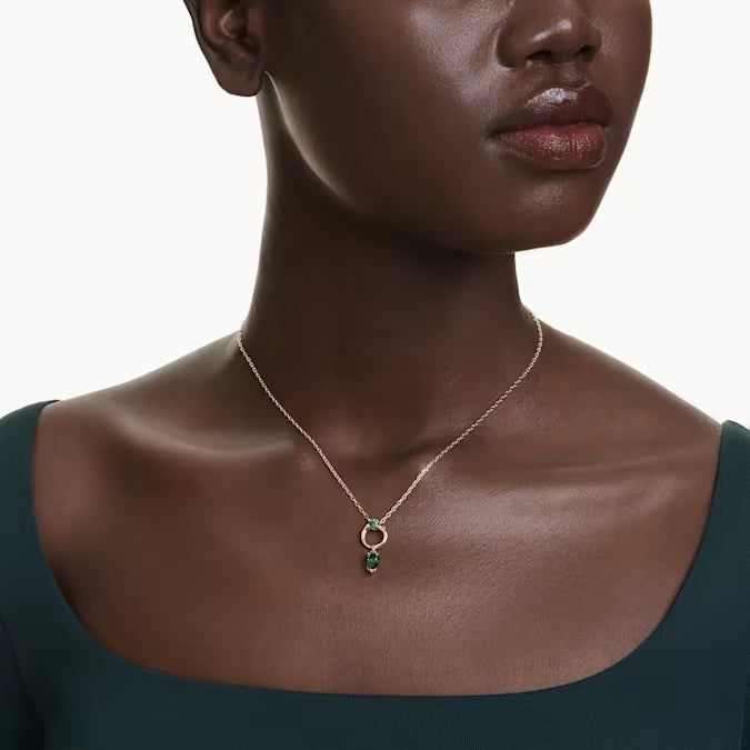 Swarovski Mesmera Pendant Mixed Cuts, Green, Gold-Tone Plated 5732484