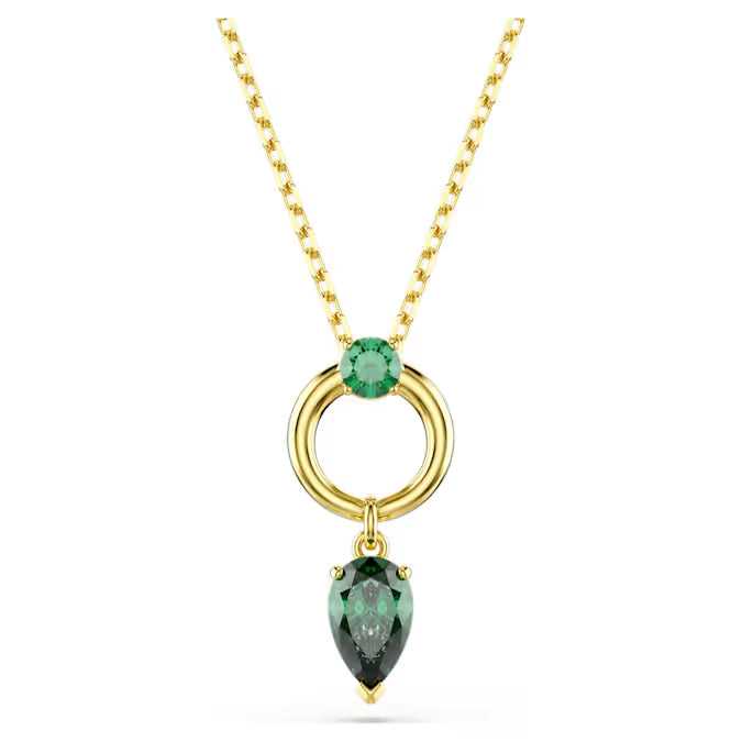 Swarovski Mesmera Pendant Mixed Cuts, Green, Gold-Tone Plated 5732484