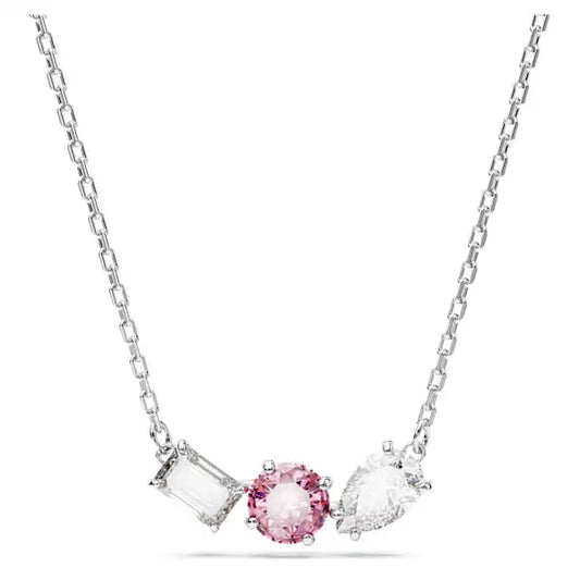 Swarovski Mesmera pendant Mixed cuts, Pink, Rhodium plated 5668275