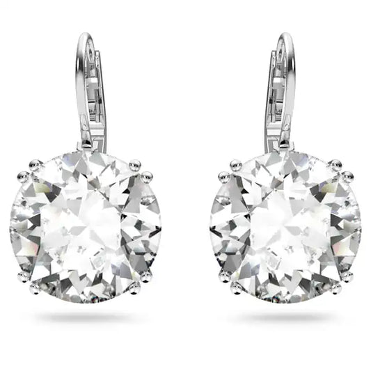 Swarovski Millenia drop earrings Round cut, White, Rhodium plated 5628351