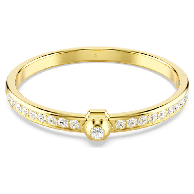 Swarovski Numina Bangle Round Cut, White, Gold-Tone Plated 5688493, 5688494
