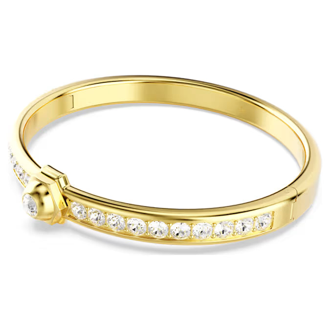 Swarovski Numina Bangle Round Cut, White, Gold-Tone Plated 5688493, 5688494