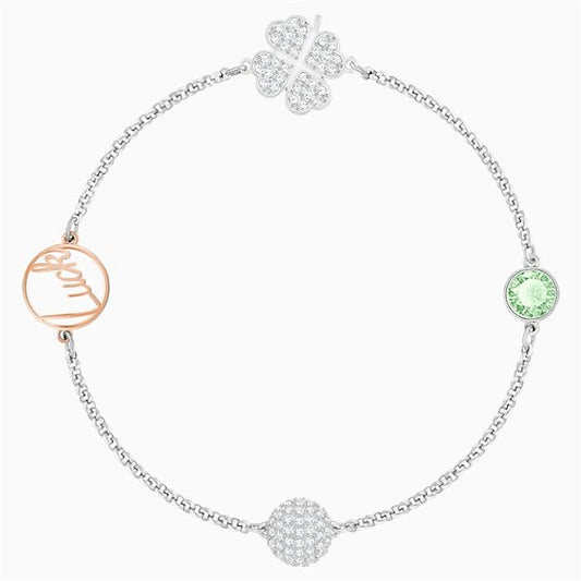 Swarovski Remix Collection Clover Strand, Multi-colored, Mixed Metal Finish 5421439