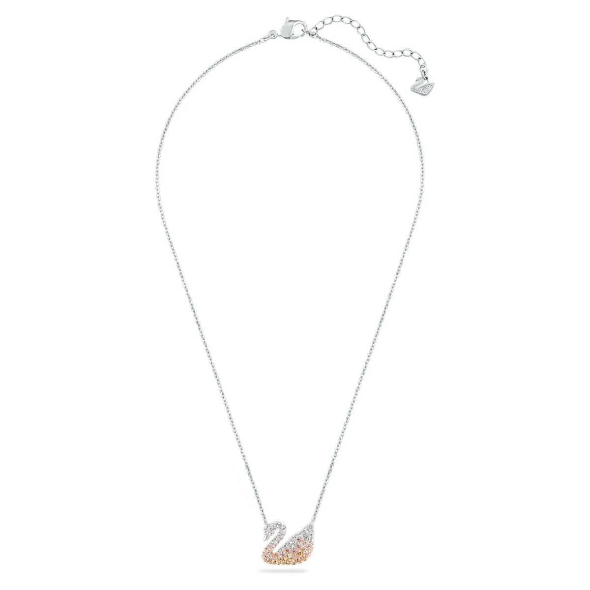 Swarovski Iconic Swan pendant, Swan, Beige, Rhodium plated 5215034