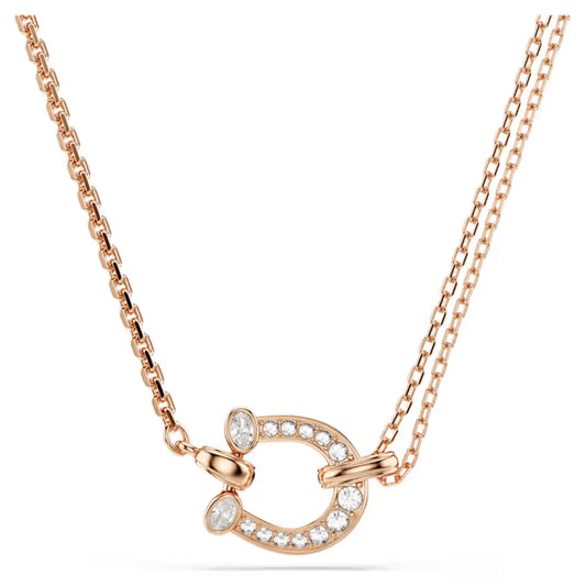 Swarovski Symbolica Pendant Pavé, Horseshoe Necklace, White, Rose Gold-Tone Plated 5741462