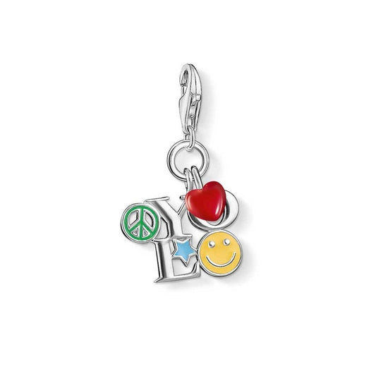 Thomas Sabo Sterling Silver & Colourful Enamel YOLO Charm 1238-007-7