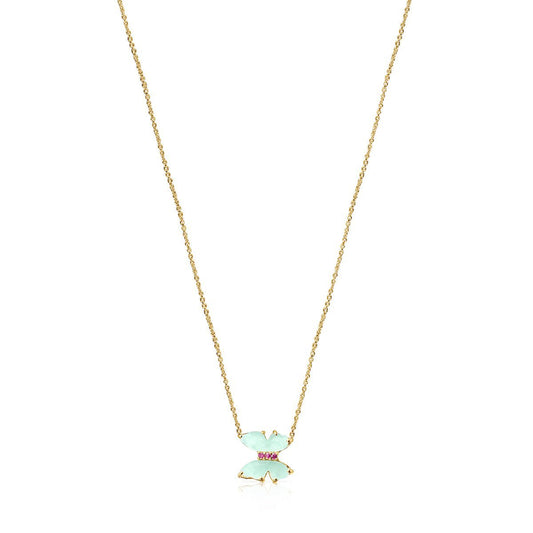 Tous Gold with Amazonite and Ruby Vita Necklace 918532040