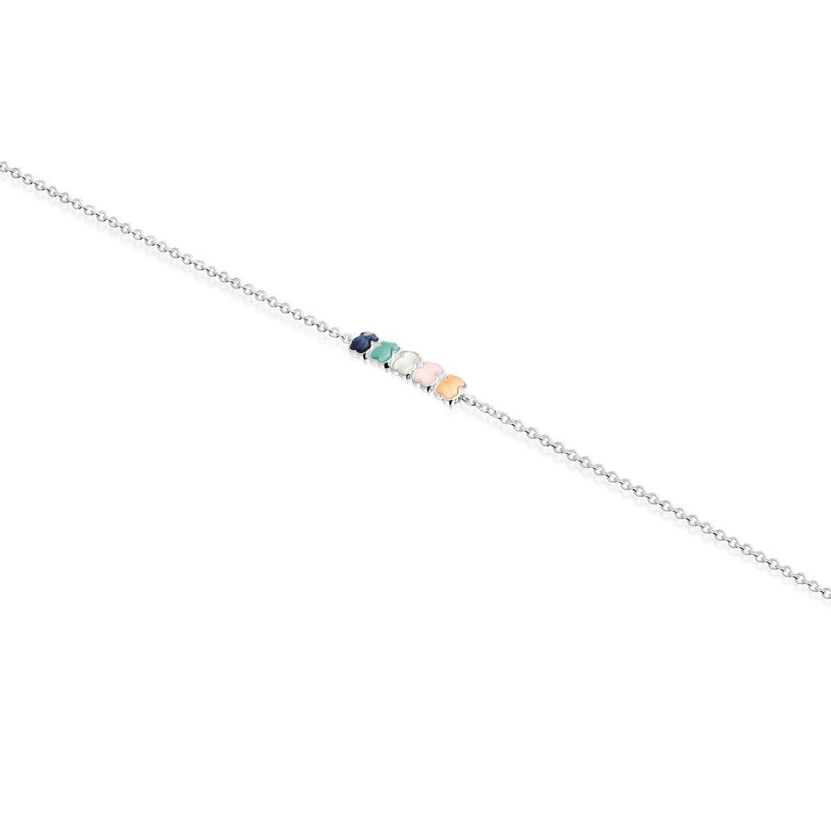 Tous Mini Color Bracelet in Silver with Gemstones 915431610