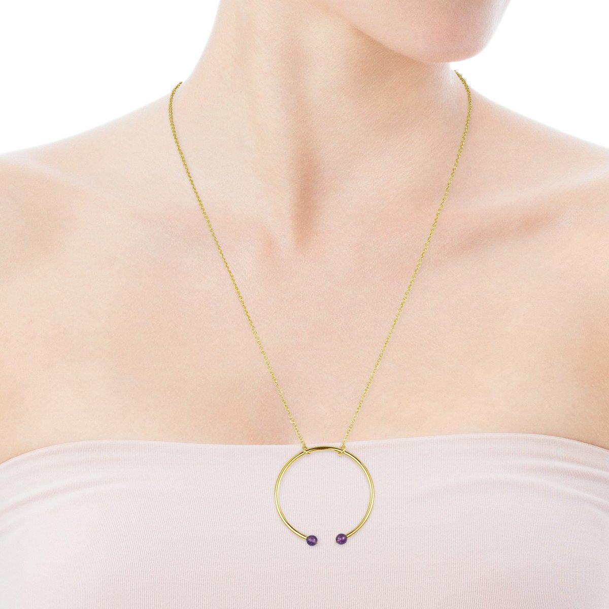 Tous Batala Necklace in Gold Vermeil with Amethyst 918542540
