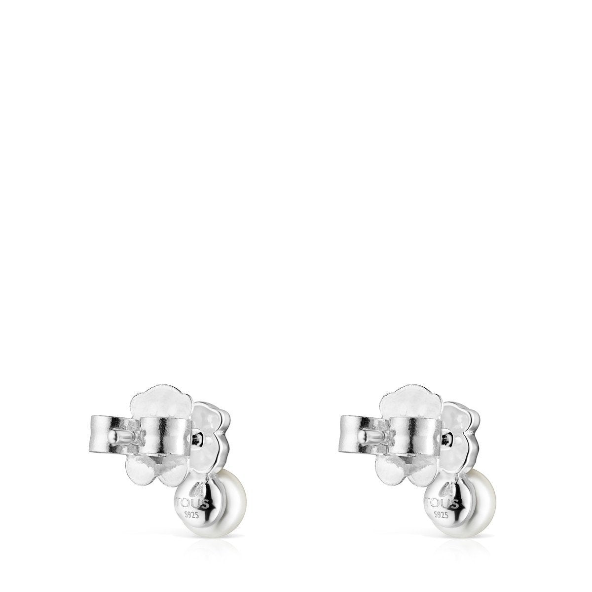 Tous Mini Color Earrings in Silver with rose Quartzite and Pearl 915433690