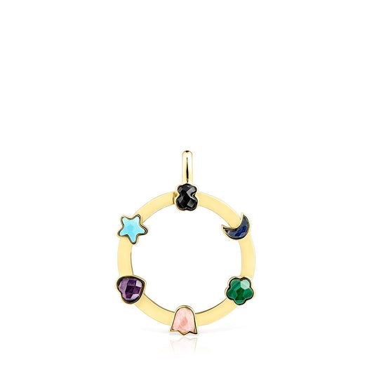 Tous Gold Vermeil Glory Pendant with Gemstones 918594500