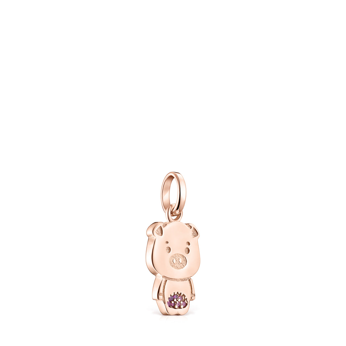 Tous Chinese Horoscope Pig Pendant in Rose Gold Vermeil with Ruby 918434540
