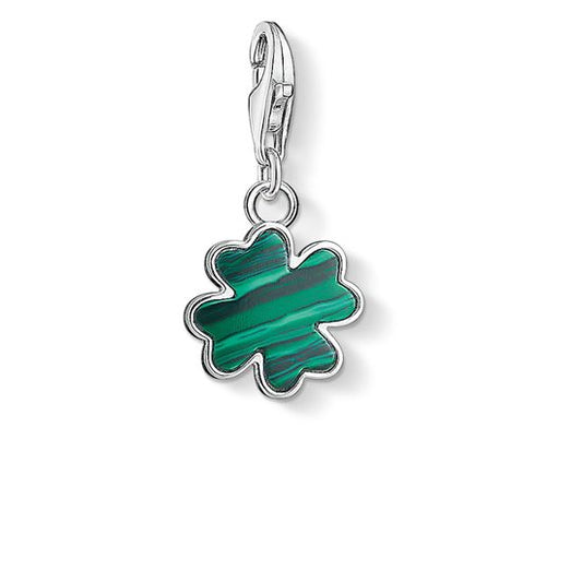 Thomas Sabo Charm Pendant "Green Cloverleaf" 1562-475-6