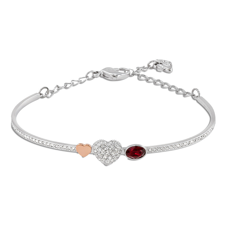 Swarovski Duo Heart Bangle, Mixed Plating 5169396
