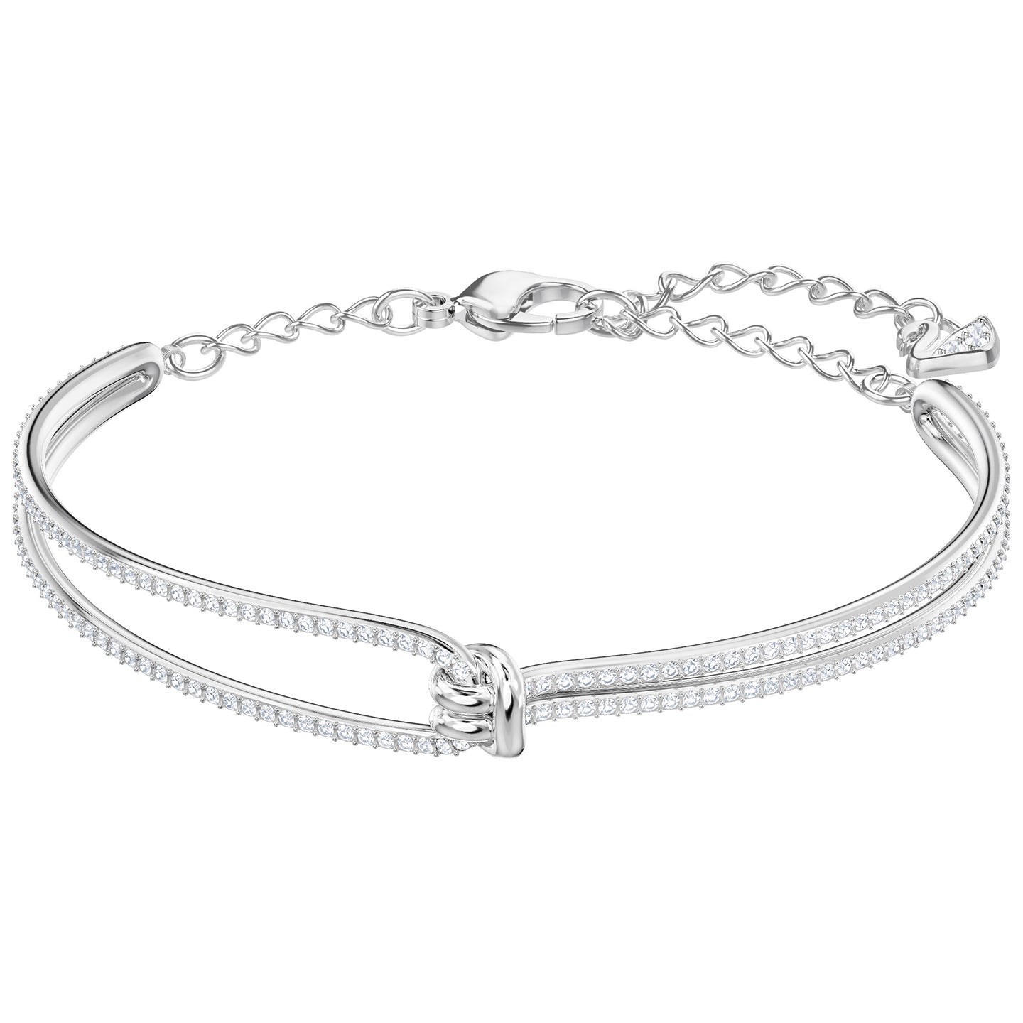 Swarovski Lifelong Bangle, White, Rhodium plating 5368552