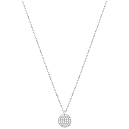 Swarovski Ginger Pendant, White, Rhodium plating 5389045