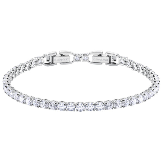 Swarovski Tennis Deluxe Bracelet, White, Rhodium plated 5409771