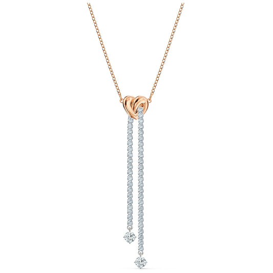 Swarovski Lifelong Heart Y Necklace, White, Mixed metal finish 5517952