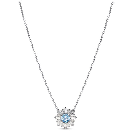 Swarovski Sunshine Pendant, Blue, Rhodium plated 5536742