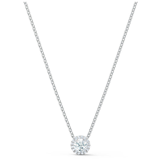 Swarovski Angelic Round Pendant, White, Rhodium plated 5567931