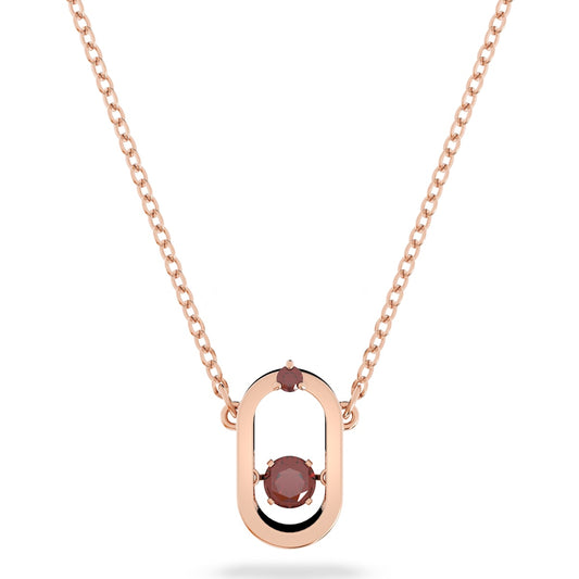 Swarovski North pendant, Red, Rose gold-tone plated 5620550